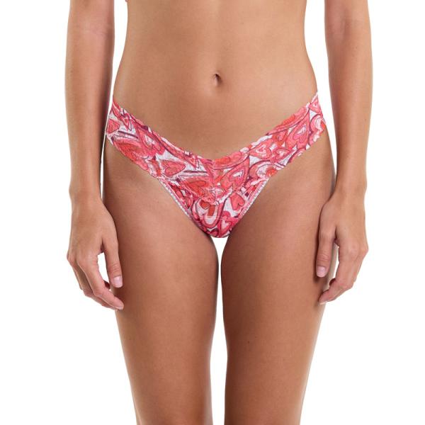 プリンテッド シグニチャー レース ロー ライズ タンガ (ロッツ オブ ラブ)