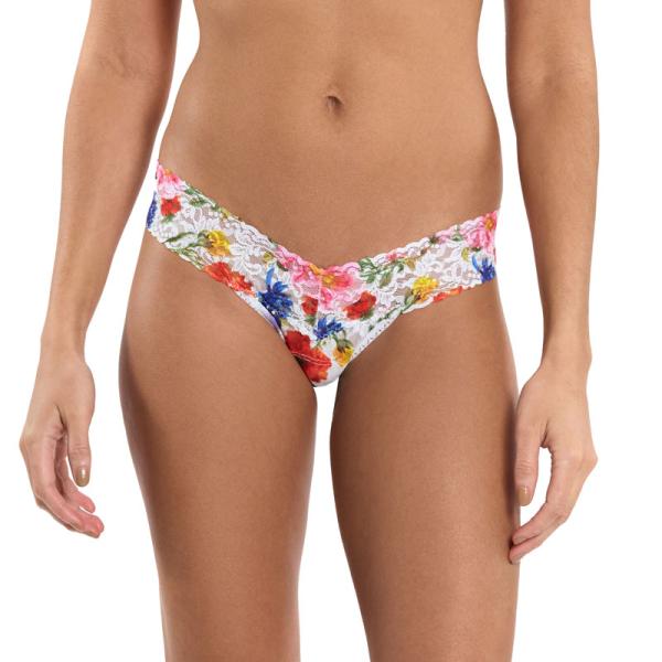 プリンテッド シグニチャー レース ロー ライズ タンガ (メドウミックス)