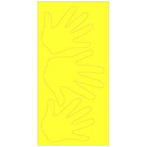 デザイナーズ リフレクティブステッカー　SeeME　Ｌサイズ　HANDS Yellow（ストップ！黄色い手）｜itempost
