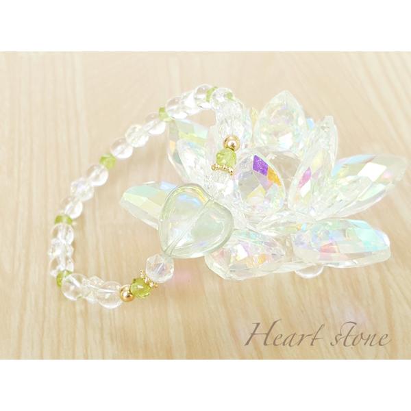 ストレスを解き放ち精神を安定させる＊グリーンフローライトとペリドットのブレスレット