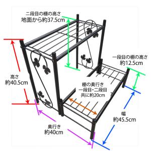 【送料無料】シンプルフラワースタンド 2段PS...の詳細画像5