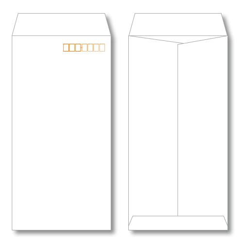 長３　ホワイト（晒）  80g　〒枠あり　センター貼