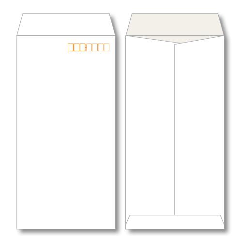 長３　透けない白  80g　〒枠あり　センター貼