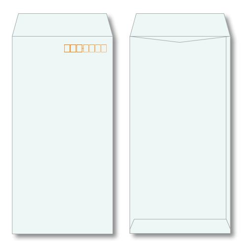 長３　ファンシーカラー　ブルー  80g　〒枠あり　サイド貼