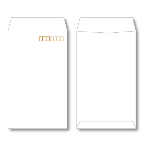 角８　ホワイト（晒）  80g　〒枠あり　センター貼