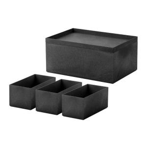 タイディアップボックス 深型5点セット ブラック