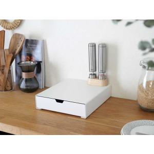 スチール製キッチン家電下収納ラック Sサイズ   ホワイト