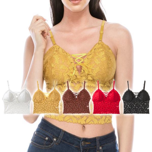 シアーレースクロップトップブラレット【LA直輸入★インポート】-la-if-in032