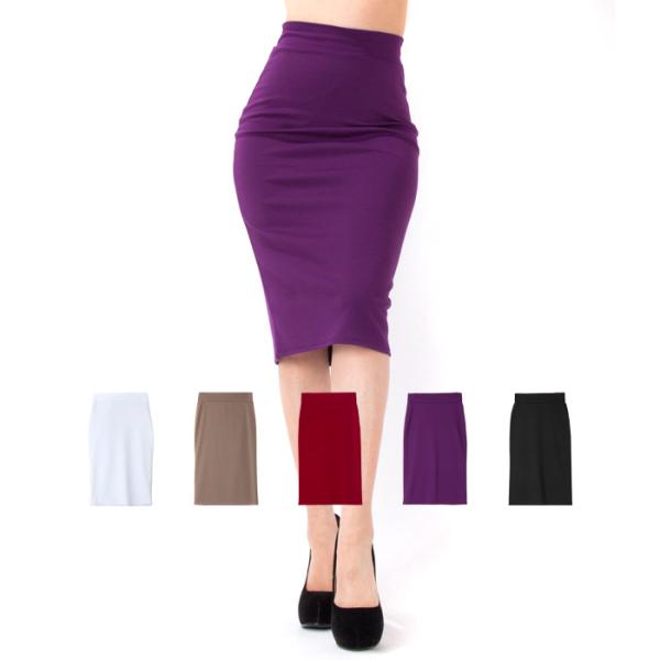 スーパーストレッチ ミディ丈タイトスカート SUPER STRETCH TIGHT SKIRT la...