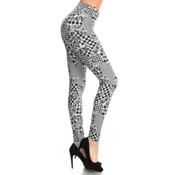 MIX柄 ピーチスキンLeggings Depot レギンスデポ ハイウエスト プリントレギンス【L...