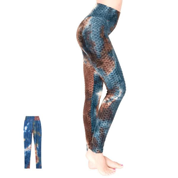 Leggings Depot レギンスデポ USA エンボス加工タイダイ柄レギンス【LA★インポート...