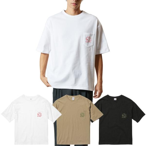 WPC uni君 WAYPASTCOOL プリント メンズ  ビッグシルエット Tシャツ ポケット付...