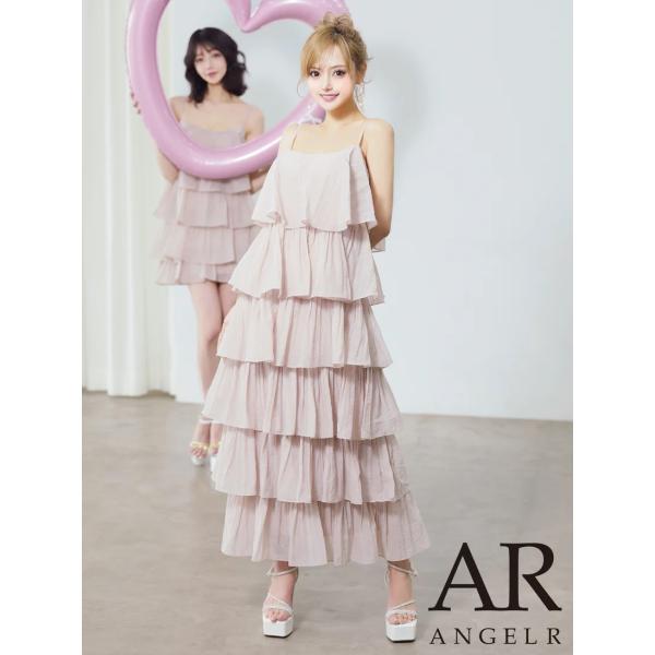 【Angel R/エンジェルアール】AR25834 ティアード フレア ロングドレス キャミソール ...