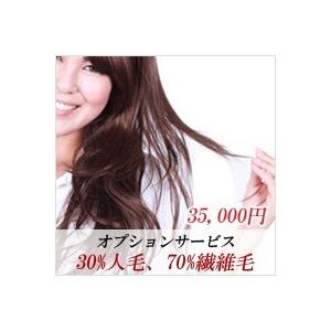 オプションサービス（30%人毛と70%繊維で製作）