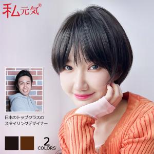 人毛 ミックス 半手植え 医療用 ウィッグ シ...の詳細画像1
