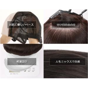人毛 ミックス 半手植え 医療用 ウィッグ シ...の詳細画像2