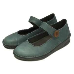 フラワーカットローヒールストラップシューズ☆本革☆日本製☆No.8588【甲高・幅広・外反母趾さん必...