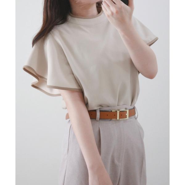 パイピングブラウス（半袖）