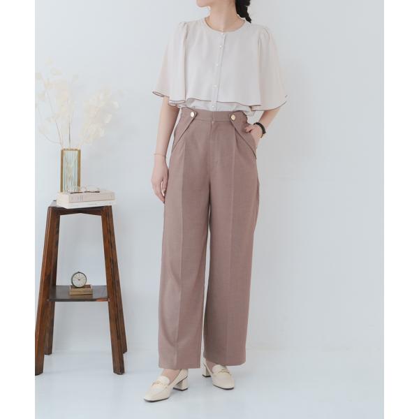 ボタンデザインパンツ