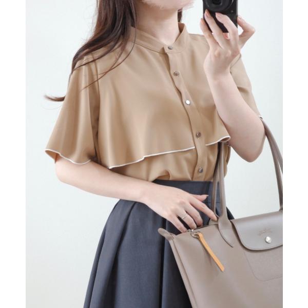 ケープディテールブラウス