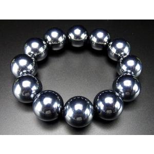 迫力満点高純度テラヘルツ鉱石20mmブレスレット超大玉数珠男性サイズ