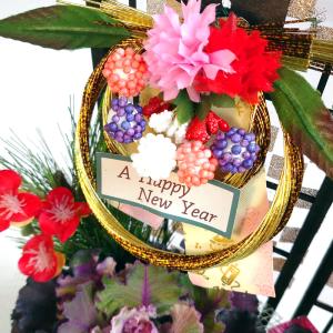 お正月飾り 迎春しめ飾りアレンジ【花苗 3号/...の詳細画像4
