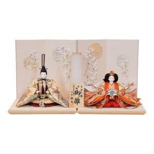 【雛人形】《限定製作品》京十番 袋帯 彩寿吉祥丸文様 親王飾り〈小出松寿作〉[243-207]