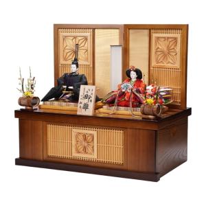 【雛人形】京十番 平安 黒袍 親王揃い収納飾り...の詳細画像2