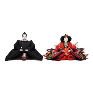 【雛人形】京十番 平安 黒袍 親王揃い収納飾り...の詳細画像4
