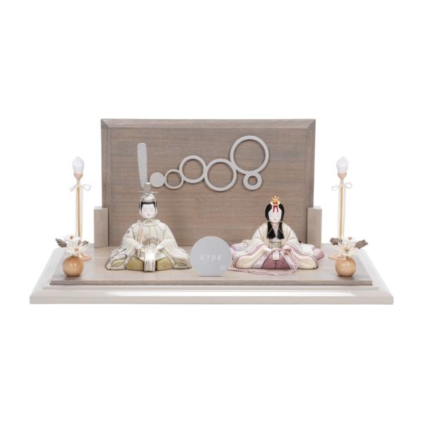 【木目込み雛人形】スタイリッシュひな 正絹友禅 親王飾り〈木村一秀作〉[253-091]