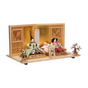 【雛人形】京十番 平安 桃山花鳥縦縞文様 親王...の詳細画像3