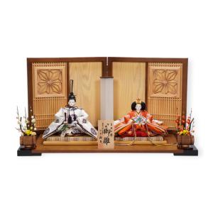 【雛人形】京十番 高雄 立涌に浮線綾文様 親王飾り〈小出松寿作〉[253-116]