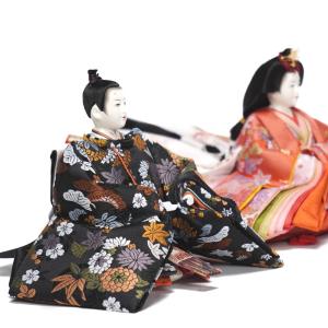 【雛人形】京十番 平安 唐織花丸文様 親王飾り...の詳細画像5