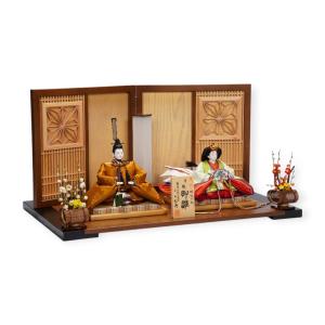 【雛人形】京十番 黄櫨染 桐竹鳳凰文様 令和即...の詳細画像3