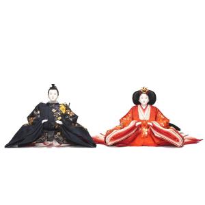 【雛人形】京十番 刺繍 桜ちらし(紺・朱) 親...の詳細画像4