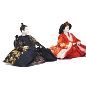 【雛人形】京十番 刺繍 桜ちらし(紺・朱) 親...の詳細画像5