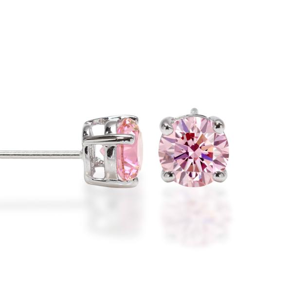 1.5ct ピンク 4爪 スタッド ピアス