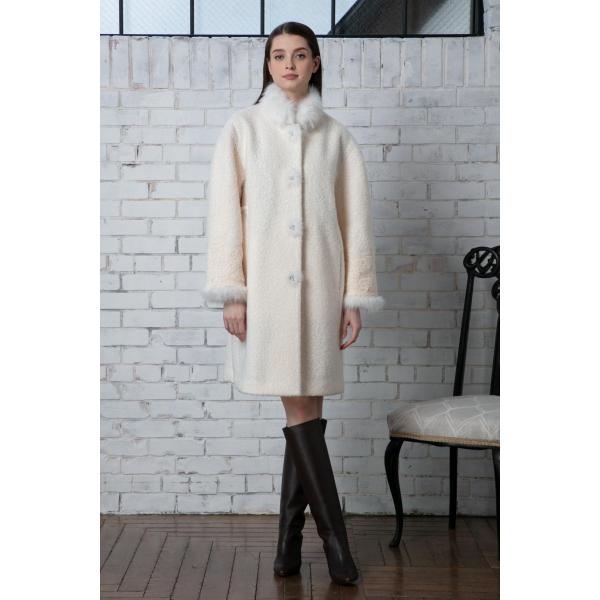 2025年秋冬 ファー使い花モチーフ付コート 2528005