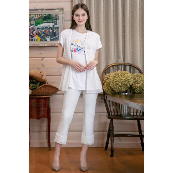 2026年春夏物　イラスト　ドローストリングギャザーデザインロングＴシャツ 2612014　　３月納...