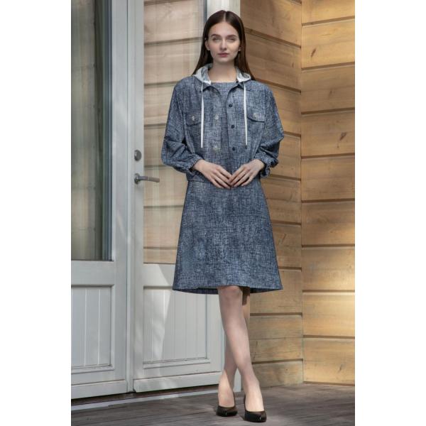 2026年春夏物  転写プリント格子チェック柄 スクエアネックフレンチスリーブワンピース  2616...