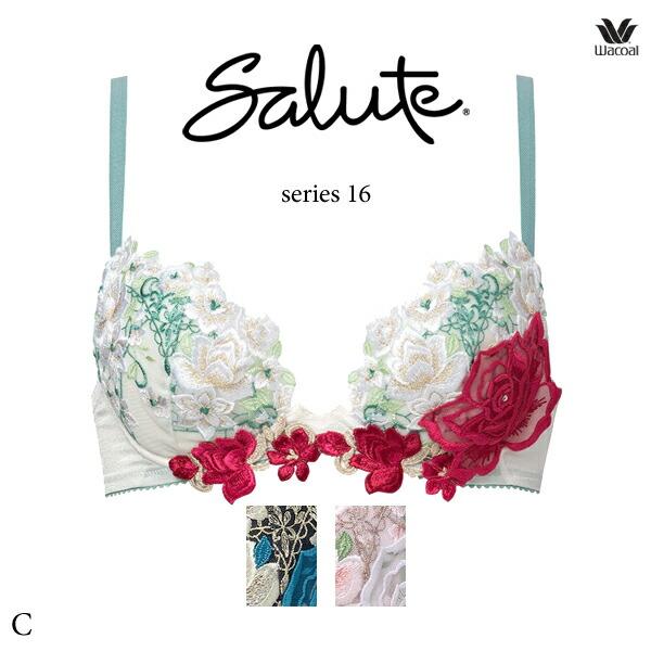 ワコール サルート 16G ブラジャー BTJ716 3/4カップワイヤー フロントエックスプラスブ...
