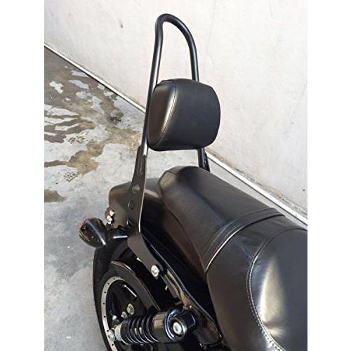 【互換品】デタッチャブル バックレストXL1200R XL883 R/C ハーレー銀a22