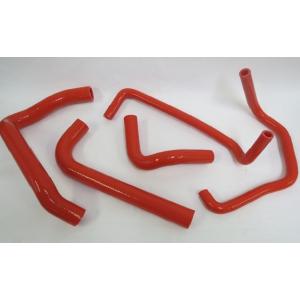 【互換品】ZX-12R 2000-2006 シリコン ラジエターホース 赤 5p