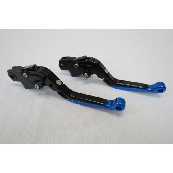 【互換品】BMW K1300 S/R/GT K1600 GT/GTL ビレットレバーロング 黒×青