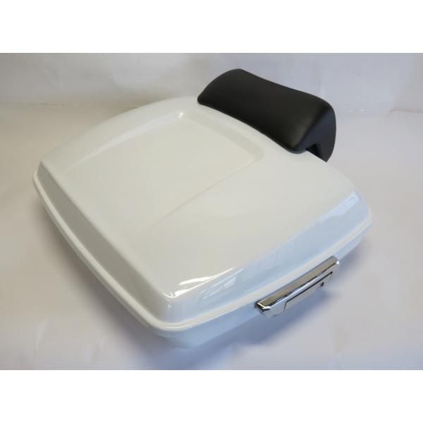 【互換品】ツーリング RAZOR レザー ツアーパック 2014- 薄型 小バックレストあり 白