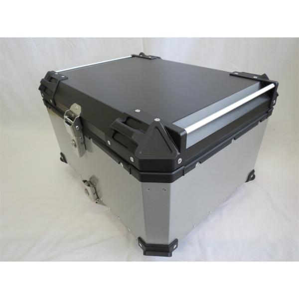 【互換品】アルミトップケース 80L 大型 リアボックス ツーリングボックス 汎用 銀