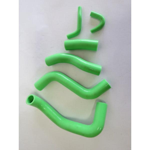 【互換品】kawasaki ZRX1200R 2002-2007年 ラジエターホース 緑 6p