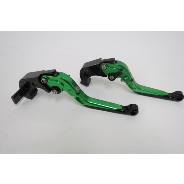 【互換品】ninja ZX-14R ZZR1400 GTR1400 ビレットレバー 緑