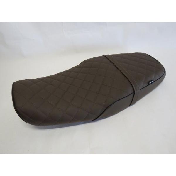 【互換品】GB350S 2021以降 10mm アップ カスタムシート 茶色 ダイヤモンド Bタイプ