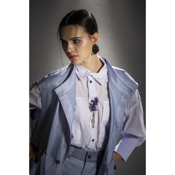 スタンドカラーベストジャケット